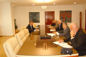 Ministar Željko Kovačević u razgovoru sa predstavnicima Sindikata udruženih radnika energetike Republike Srpske